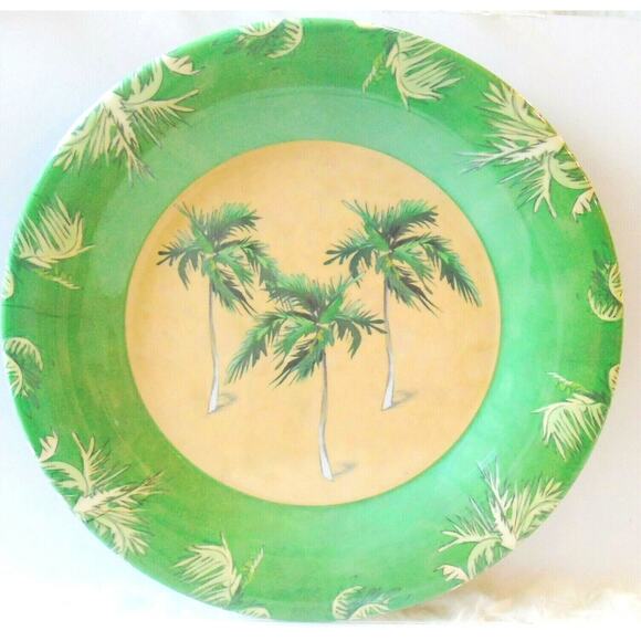 NEW Sakura Evolution PALM TREE DINNER PLATE 11.8" Melamine Tropical Breeze NWT - Picture 5 of 5